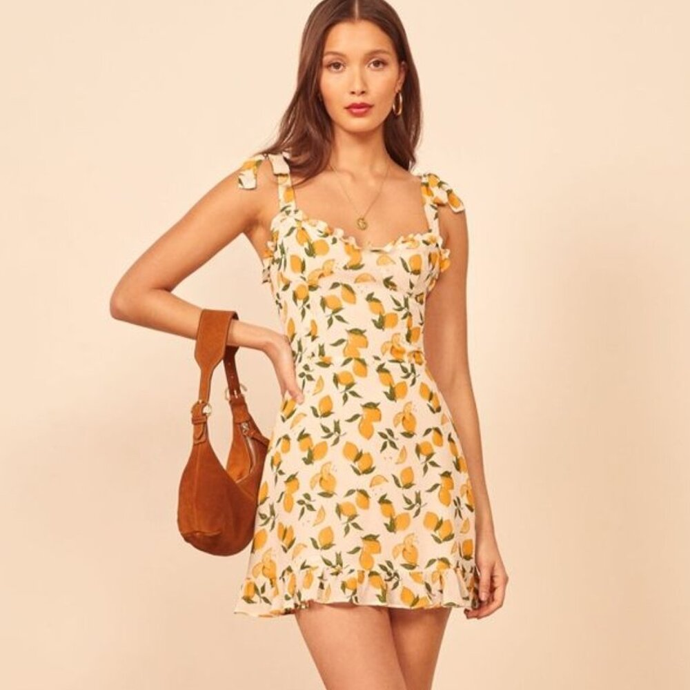 Reformation Christine Dress in Lemonade